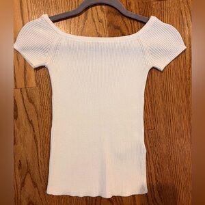 Madewell Off-the-Shoulder Sweater White Sz XS